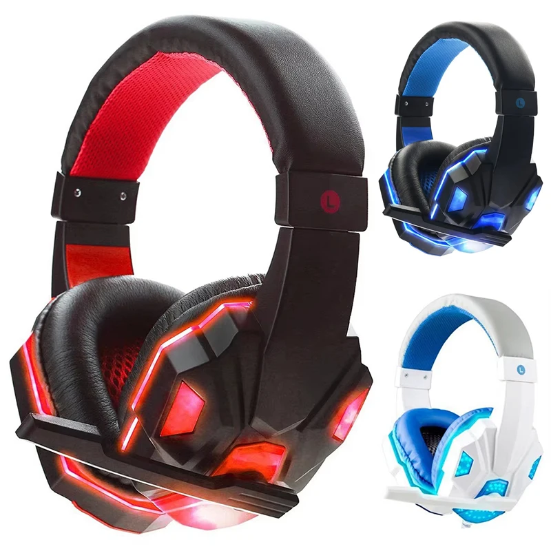 3.5mm Headphone Wired Gaming Headset Earphones Music For Computer With Mic Headset Stereo SVirtual Surround Bass LED Light Gamer
3.5mm Headphone Wired Gaming Headset Earphones Music For Computer With Mic Headset Stereo SVirtual Surround Bass LED Light Gamer