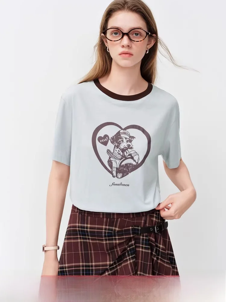 Новая женская летняя футболка свободного кроя с коротким рукавом в корейском стиле, с креативным принтом: цветы и животные, из хлопка, для создания непринужденного образа.
Новая женская летняя футболка свободного кроя с коротким рукавом в корейском стиле, с креативным принтом: цветы и животные, из хлопка, для создания непринужденного образа.
