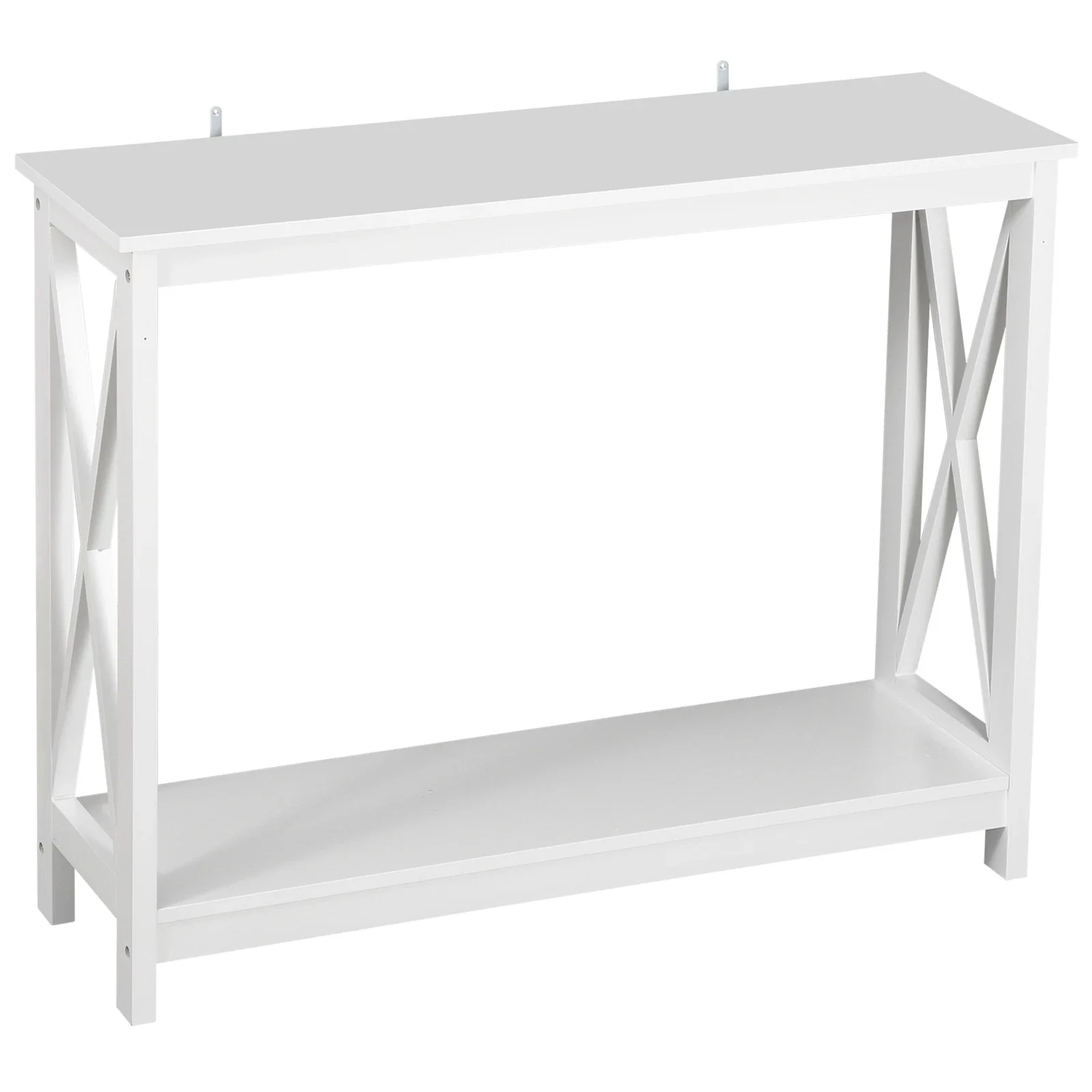 39'' Console Table 2-Tier Entryway Table X-Design Sofa Accent Side Table White
39'' Console Table 2-Tier Entryway Table X-Design Sofa Accent Side Table White