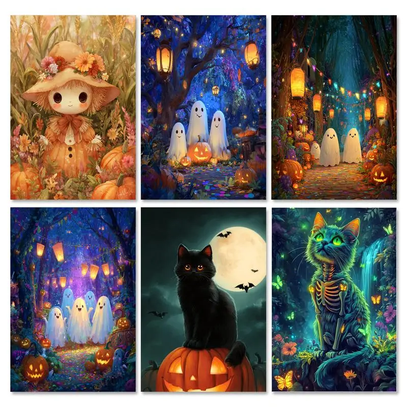 RUOPOTY DIY 5D Diamond Painting Kit Animal Skull Cat Round/Square Diamond Mosaic Art For Halloween Handmade Gift
RUOPOTY DIY 5D Diamond Painting Kit Animal Skull Cat Round/Square Diamond Mosaic Art For Halloween Handmade Gift