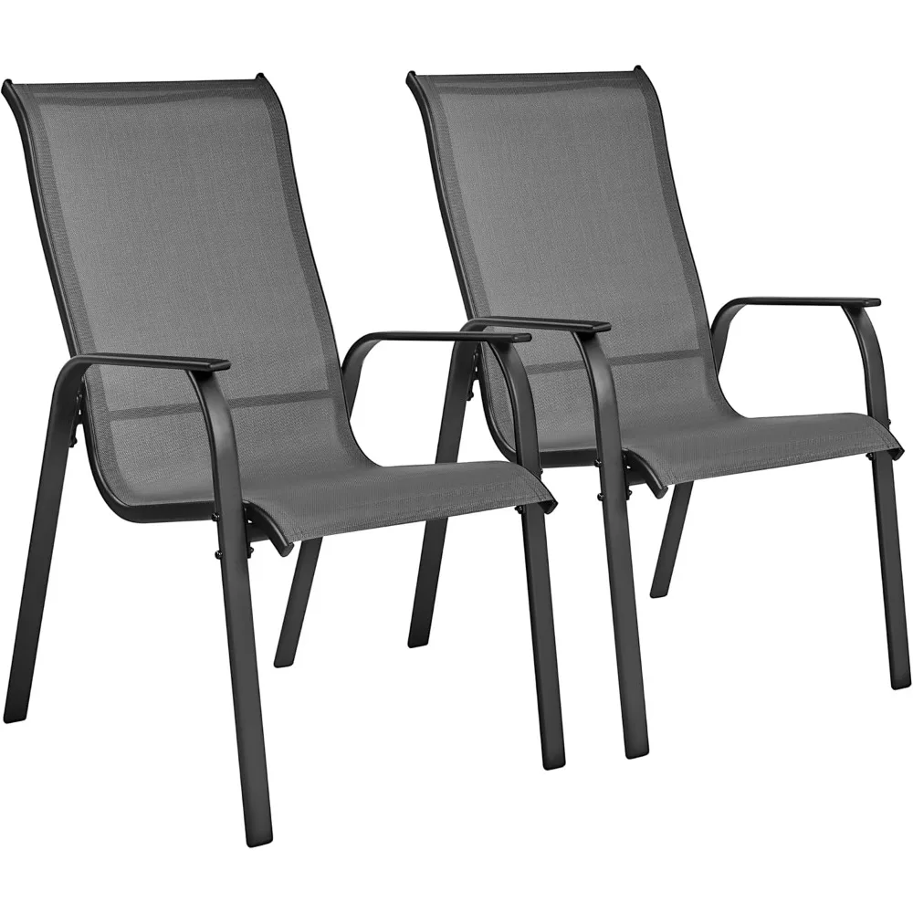 Yaheetech Set of 2 Patio Dining Chairs, Outdoor Stackable Patio Chairs with Backrest/Armrests, All Weather Chairs for Garden/Law
Yaheetech Set of 2 Patio Dining Chairs, Outdoor Stackable Patio Chairs with Backrest/Armrests, All Weather Chairs for Garden/Law