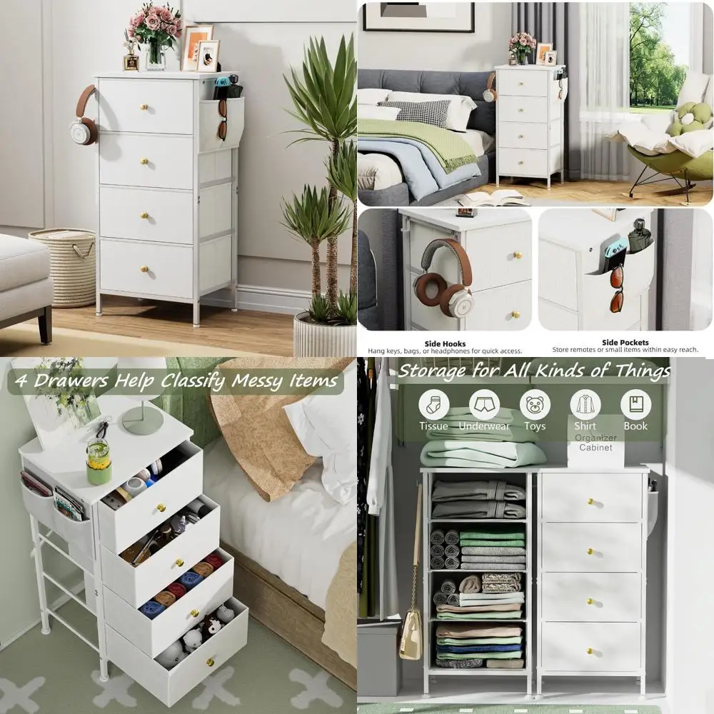 elegant white tall dresser with 4 soft drawers for bedroom storage
elegant white tall dresser with 4 soft drawers for bedroom storage