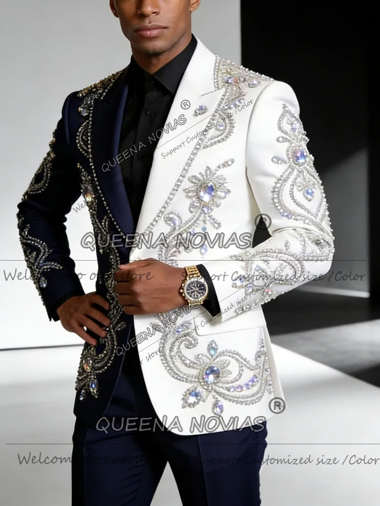 Мужской костюм-пэчворк больших размеров с дизайнерской отделкой из бисера и камней, комплект из 2 предметов: пиджак и брюки, для торжественных мероприятий, свадеб, женихов, на заказ
Мужской костюм-пэчворк больших размеров с дизайнерской отделкой из бисера и камней, комплект из 2 предметов: пиджак и брюки, для торжественных мероприятий, свадеб, женихов, на заказ