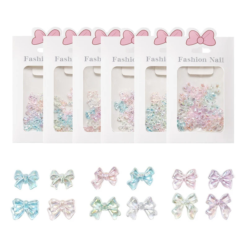 30Pcs Bowknot Nails Art Charms Decorations 3D Luxury Aurora Color Bows Shaped Jewellery DIY Manicure Designs Supplies
30Pcs Bowknot Nails Art Charms Decorations 3D Luxury Aurora Color Bows Shaped Jewellery DIY Manicure Designs Supplies