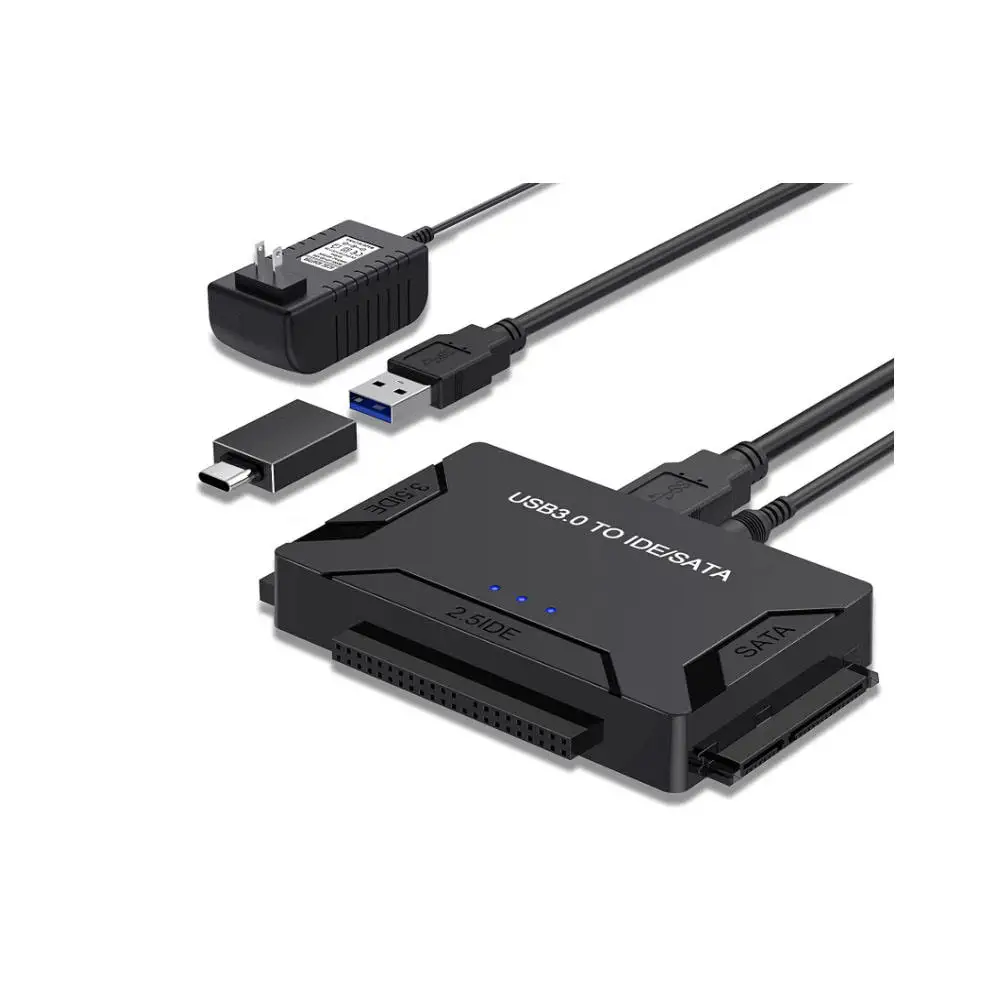 Универсальный адаптер SATA/IDE — USB 3.0, устройство чтения жестких дисков для 2,5 3,5-дюймового адаптера внешнего жесткого диска IDE и SATA/SSD
Универсальный адаптер SATA/IDE — USB 3.0, устройство чтения жестких дисков для 2,5 3,5-дюймового адаптера внешнего жесткого диска IDE и SATA/SSD