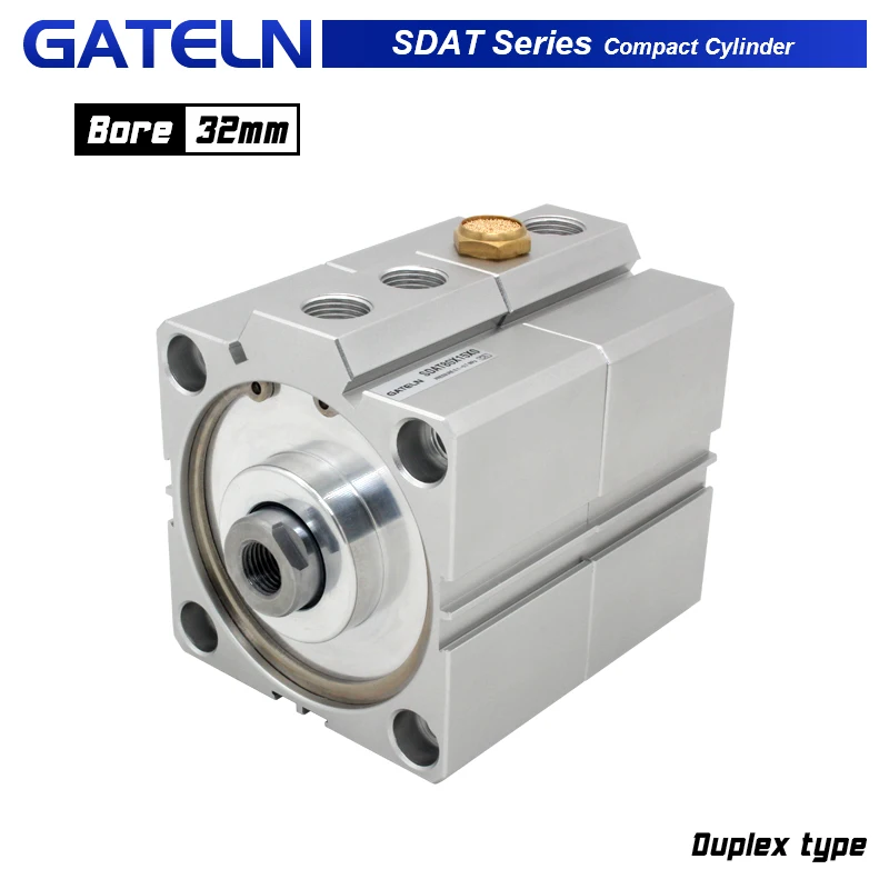 SDAT32 series Duplex type Double acting pneumatic compact air cylinder 32 mm bore to 5 10 15 20 25 30 35 40 45 50 mm strok
SDAT32 series Duplex type Double acting pneumatic compact air cylinder 32 mm bore to 5 10 15 20 25 30 35 40 45 50 mm strok