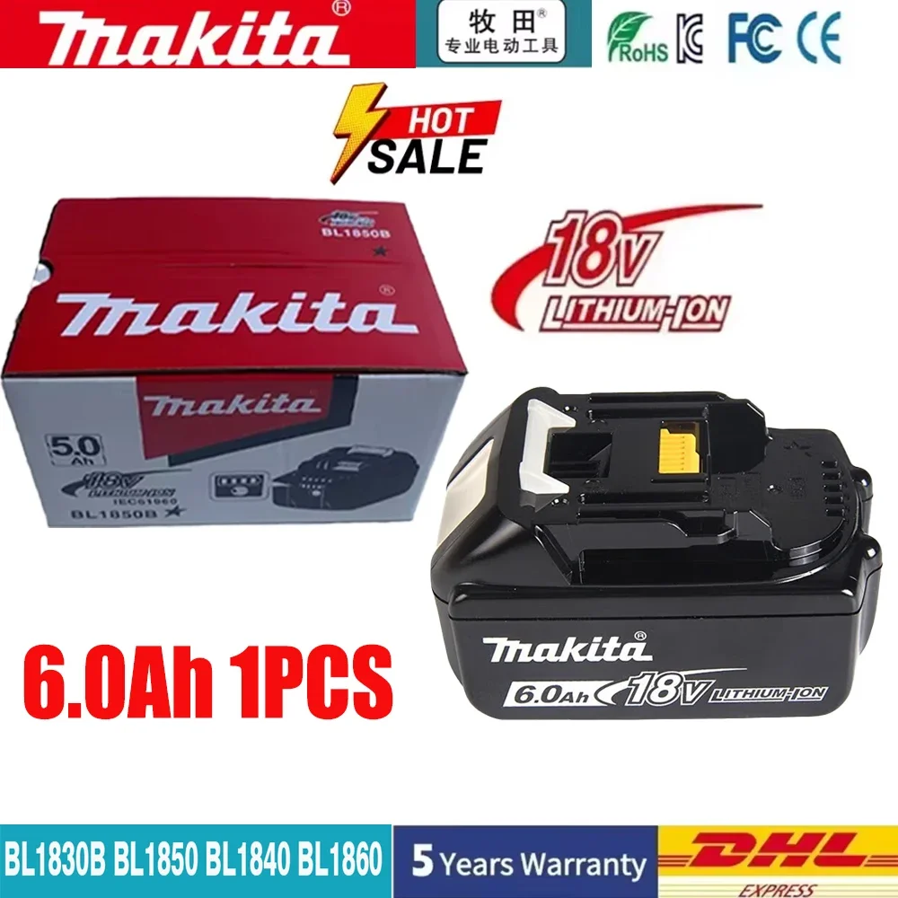 Original Makita 18V 5.0Ah rechargeable battery, Makita BL1830 BL1840 BL1850 BL1850B electric tool battery with ultra long batter
Original Makita 18V 5.0Ah rechargeable battery, Makita BL1830 BL1840 BL1850 BL1850B electric tool battery with ultra long batter