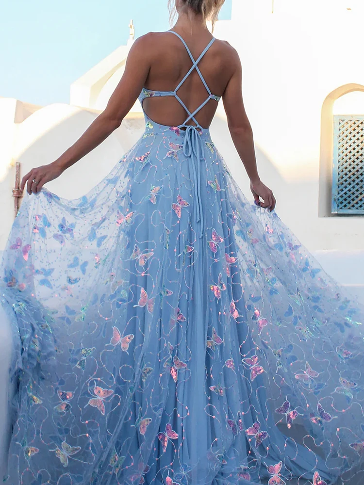Элегантное летнее вечернее платье без рукавов из сетки с плиссировкой, новое, с завышенной талией, для банкета, сексуальное, с V-образным вырезом, декором в виде бабочки, на бретельках
Элегантное летнее вечернее платье без рукавов из сетки с плиссировкой, новое, с завышенной талией, для банкета, сексуальное, с V-образным вырезом, декором в виде бабочки, на бретельках