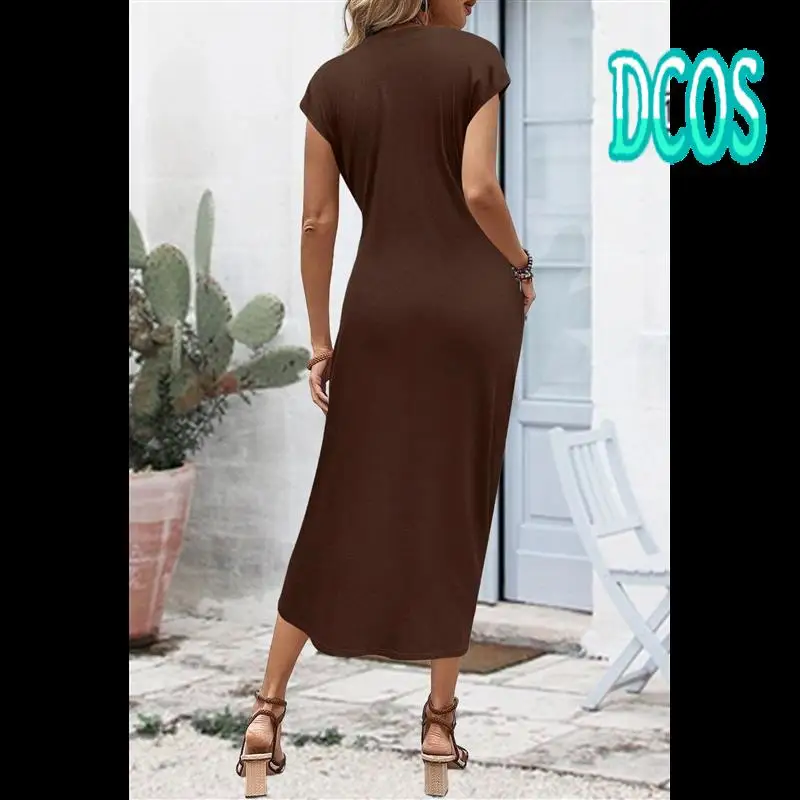 DCOS-Women's Summer Round Neck Casual Elegant Waist Tie Short Sleeve Long Dress
DCOS-Women's Summer Round Neck Casual Elegant Waist Tie Short Sleeve Long Dress
