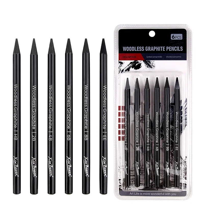 6Pcs Graphite Charcoal Pencil Set,Including Soft, Medium and Hard,HB/2B/4B/6B/8B/EE for Drawing,Shading Sketching art supplies
6Pcs Graphite Charcoal Pencil Set,Including Soft, Medium and Hard,HB/2B/4B/6B/8B/EE for Drawing,Shading Sketching art supplies