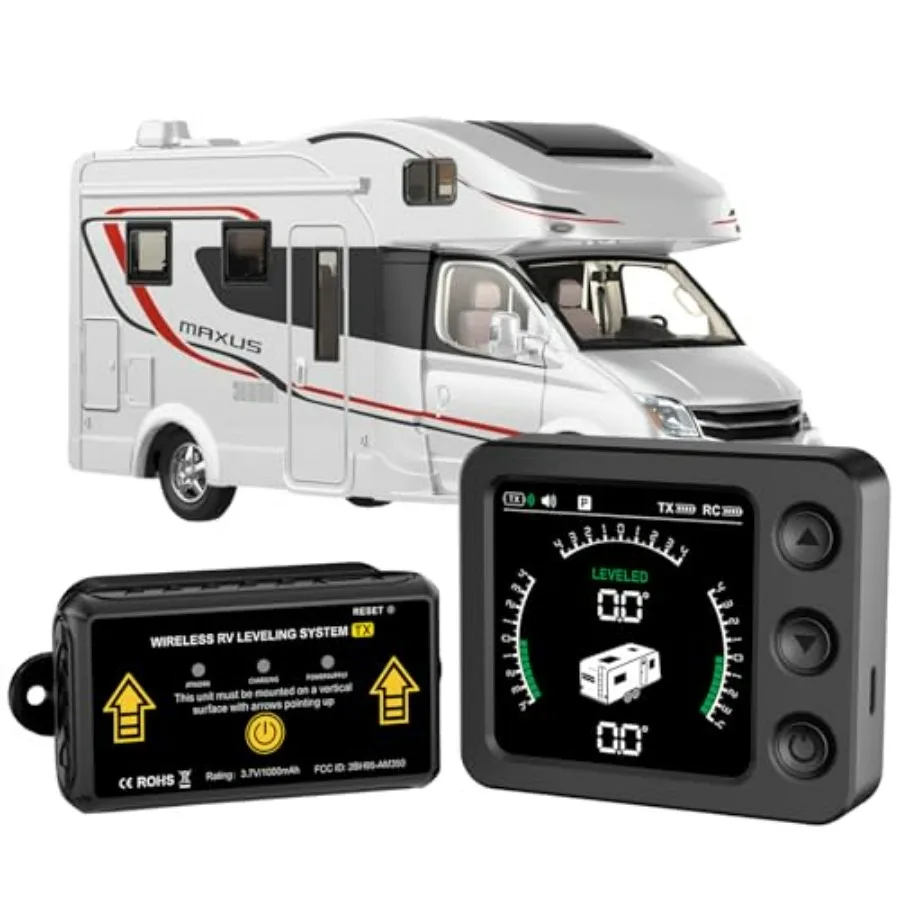 Wireless RV Leveling System with Automatic Level Indicates High-Precision 0.1 Measurement Industrial Grade Transmitter Advanced
Wireless RV Leveling System with Automatic Level Indicates High-Precision 0.1 Measurement Industrial Grade Transmitter Advanced