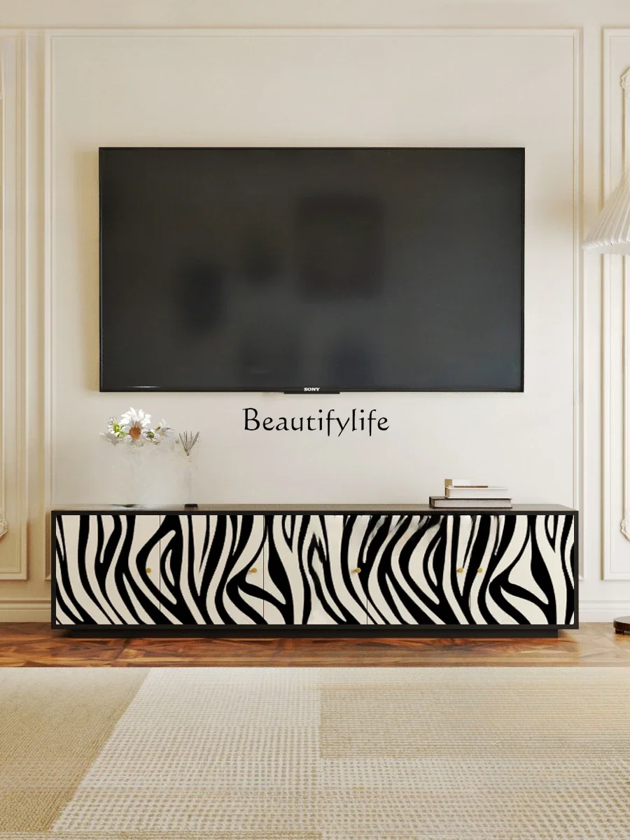 *Fashionable TV Cabinet Black and White Zebra Pattern Decorative Storage Solid Wood Storage Cabinet
*Fashionable TV Cabinet Black and White Zebra Pattern Decorative Storage Solid Wood Storage Cabinet