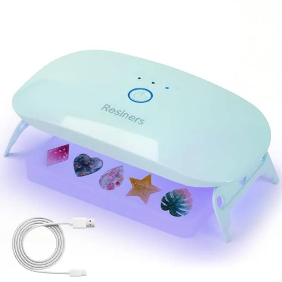 Resiners UV Light for Resin, 3 Timing Modes Portable UV Curing Lamp with 18 LED Beads and Extra Long Power Cord for Resin Molds
Resiners UV Light for Resin, 3 Timing Modes Portable UV Curing Lamp with 18 LED Beads and Extra Long Power Cord for Resin Molds