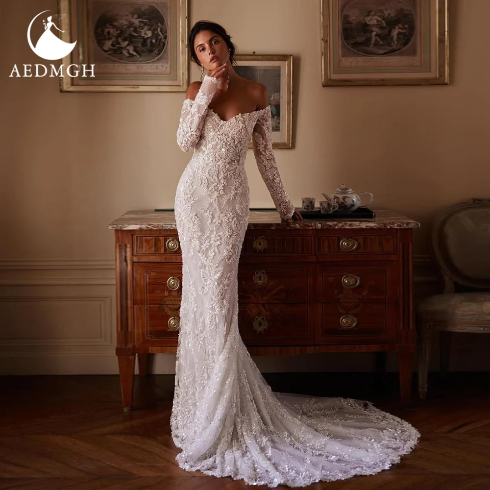 Aedmgh Русалка Сексуальные свадебные платья для женщин Милая Vestido De Novia Кружева с бисером и блестками Свадебные платья на заказ
Aedmgh Русалка Сексуальные свадебные платья для женщин Милая Vestido De Novia Кружева с бисером и блестками Свадебные платья на заказ
