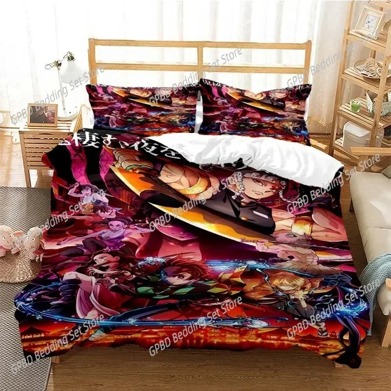 3D Printed Anime Demon Slayer Nezuko Tanjirou Comfortable Duvet Cover Pillowcase Bedding Set Bedroom Decoration Home Textile
3D Printed Anime Demon Slayer Nezuko Tanjirou Comfortable Duvet Cover Pillowcase Bedding Set Bedroom Decoration Home Textile