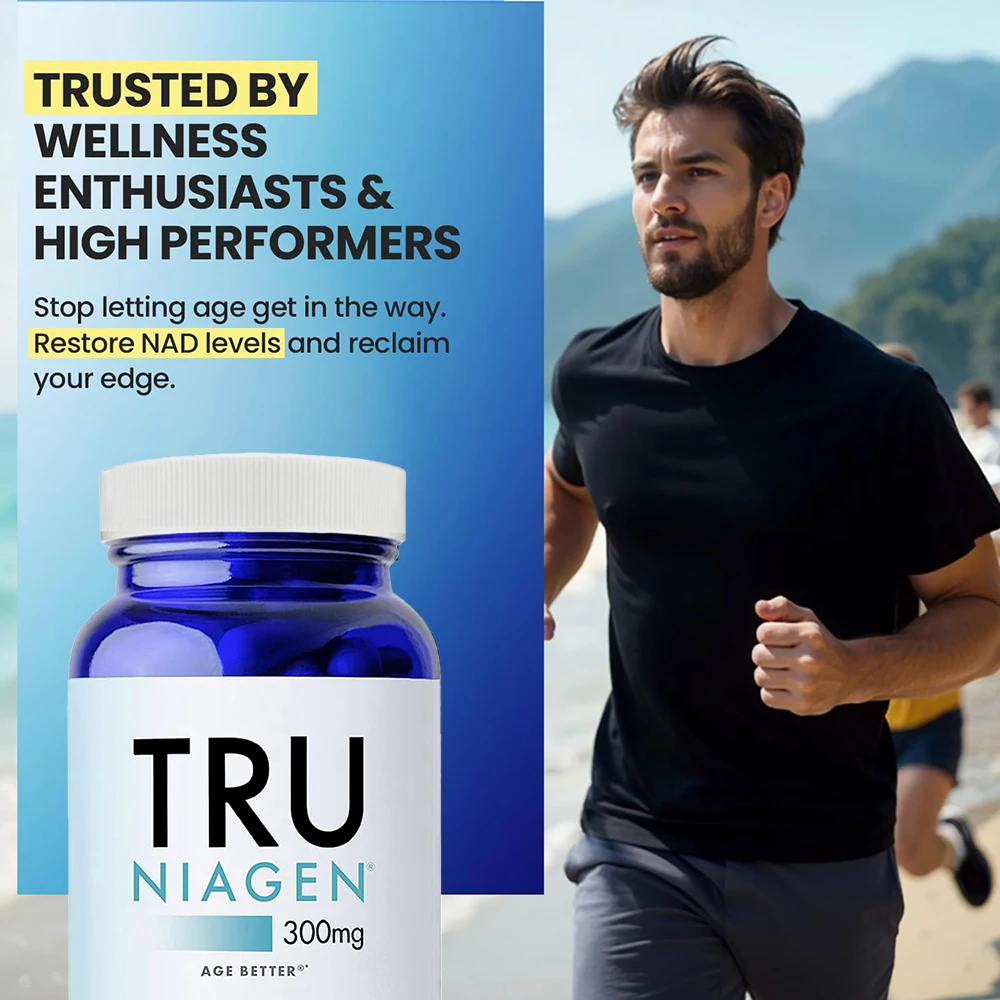TRU NIAGEN Запатентованная добавка NAD+ для борьбы со старением и регенерации клеток, 300 мг ниацинамида, поддерживает клеточную энергию, работу мозга и мышц.
TRU NIAGEN Запатентованная добавка NAD+ для борьбы со старением и регенерации клеток, 300 мг ниацинамида, поддерживает клеточную энергию, работу мозга и мышц.