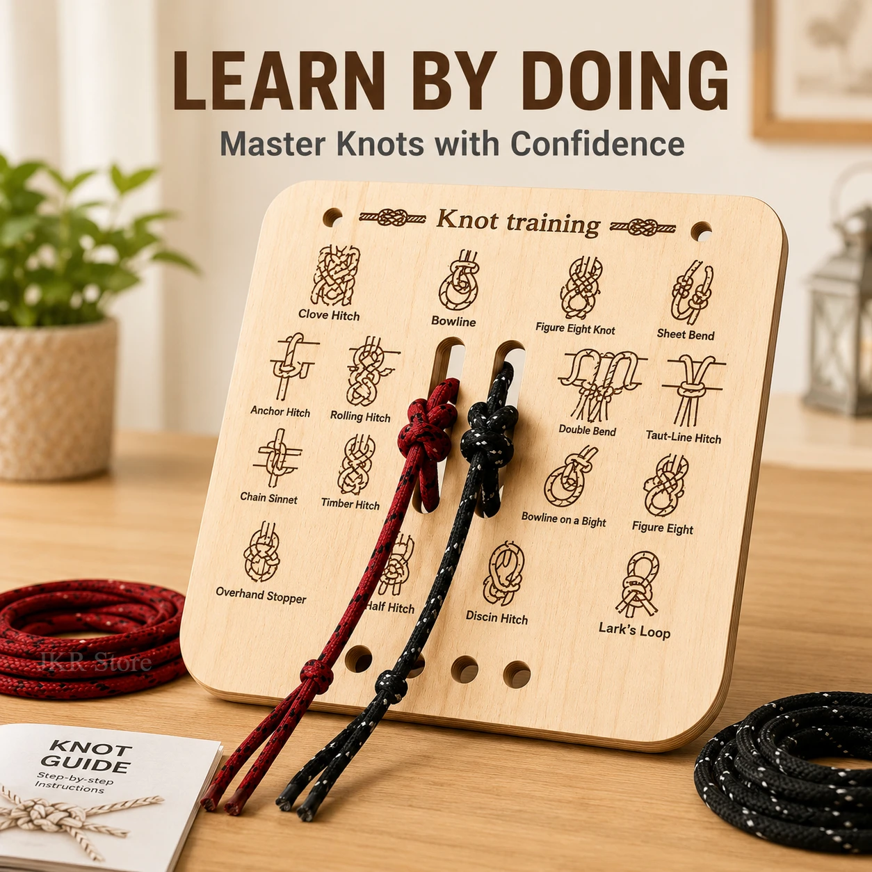 Knot Tying Learning Board Rope Practice Kit for Adults Outdoor Camping Hiking Survival Training Sewing Tool Supplies
Knot Tying Learning Board Rope Practice Kit for Adults Outdoor Camping Hiking Survival Training Sewing Tool Supplies