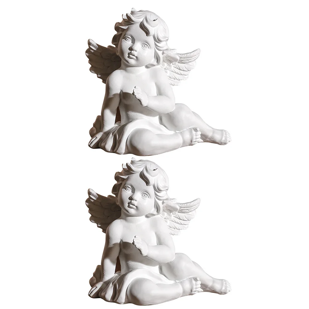 2Pcs Resin Angel Ornaments Decorative Desktop Decoration Statue Craft Photo Prop Resin Angel Figurine 
2Pcs Resin Angel Ornaments Decorative Desktop Decoration Statue Craft Photo Prop Resin Angel Figurine