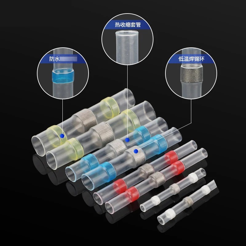 100Pcs Waterproof Heat Shrink Tube With Solder Insulated Electrical Wire Terminal Butt Splice Solder Electric Connector Set
100Pcs Waterproof Heat Shrink Tube With Solder Insulated Electrical Wire Terminal Butt Splice Solder Electric Connector Set