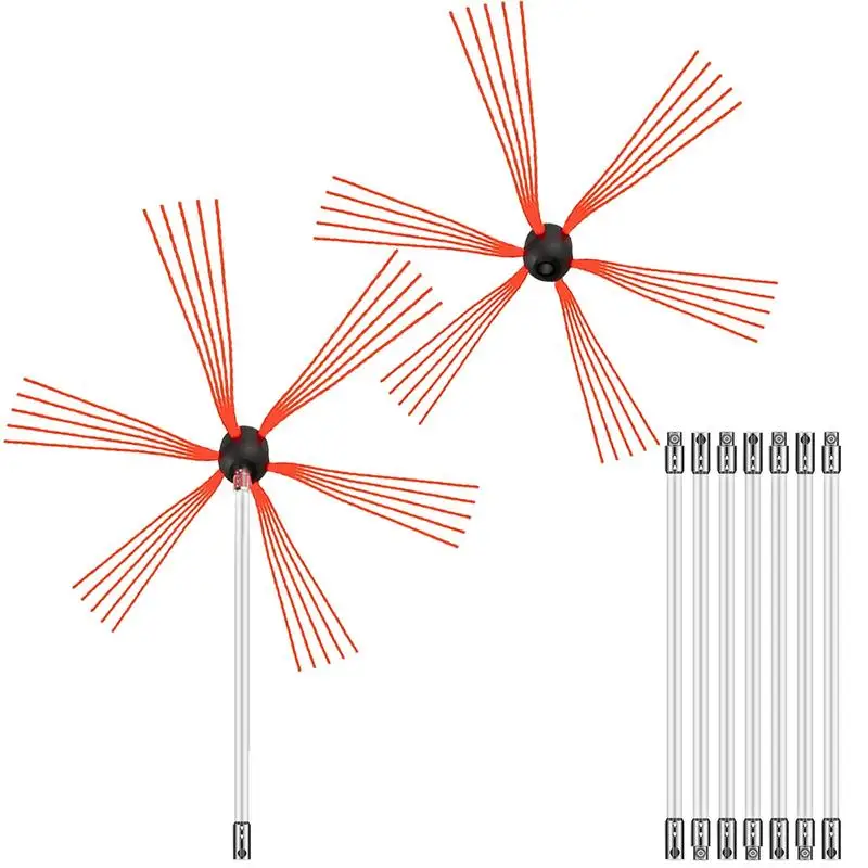 Chimney brush nylon fireplace brush stove pipe brush 8 m professional fittings stainless steel with flexible nylon rods
Chimney brush nylon fireplace brush stove pipe brush 8 m professional fittings stainless steel with flexible nylon rods
