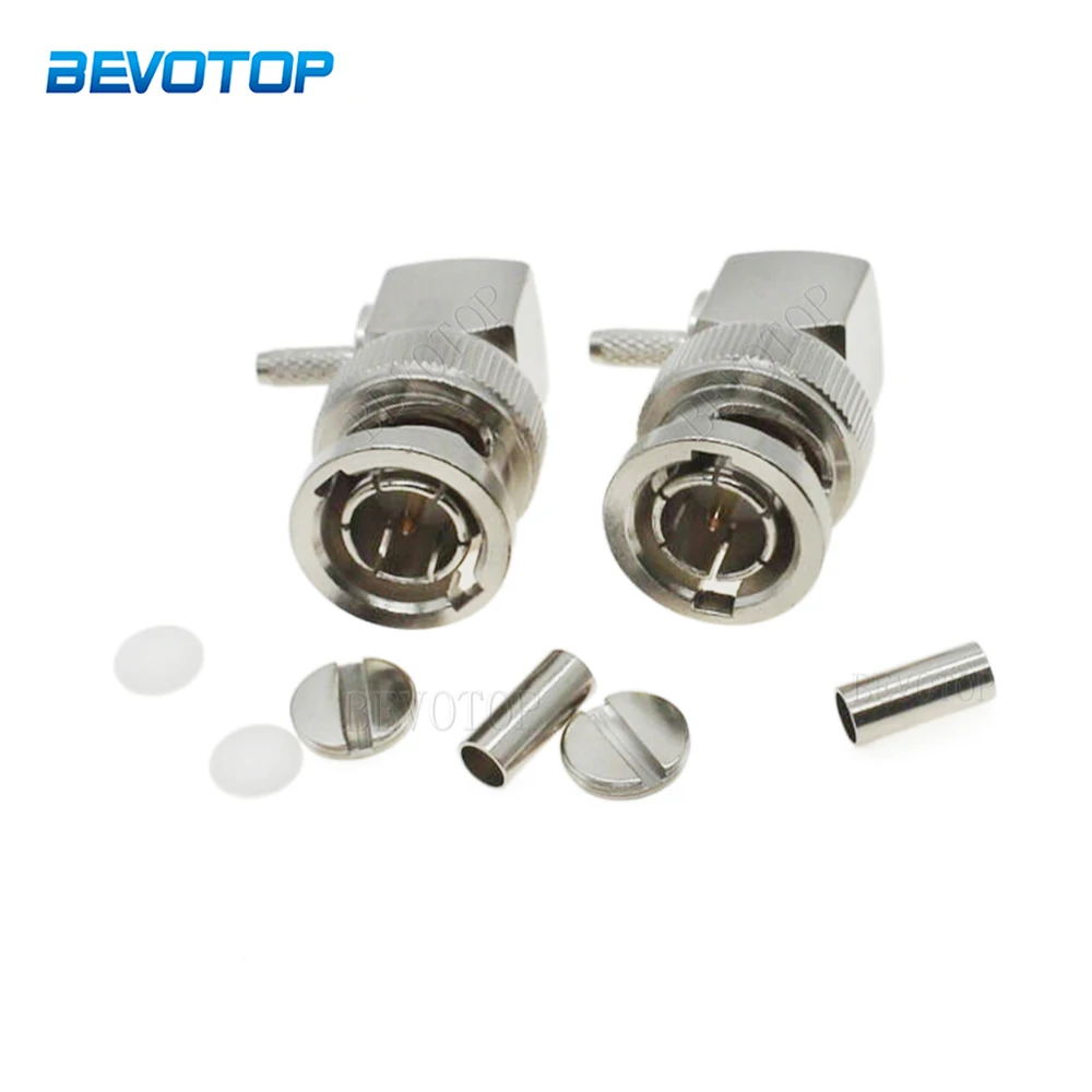 2Pcs/Lot RG-179 BNC Male Right Angle 90 Degree75 Ohm Q9 Crimp RF Connector for RG179 Cable
2Pcs/Lot RG-179 BNC Male Right Angle 90 Degree75 Ohm Q9 Crimp RF Connector for RG179 Cable