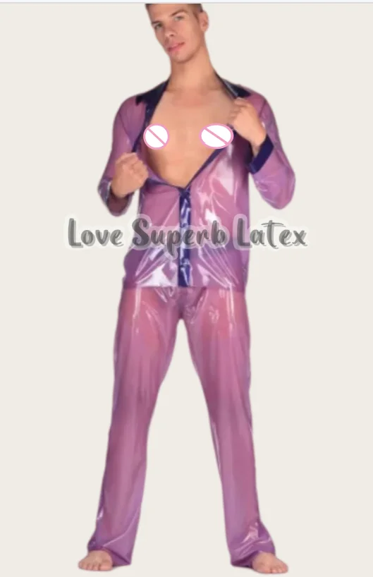 Customized transparent purple latex clothing set Shirt and Pants Set Halloween Cosplay
Customized transparent purple latex clothing set Shirt and Pants Set Halloween Cosplay