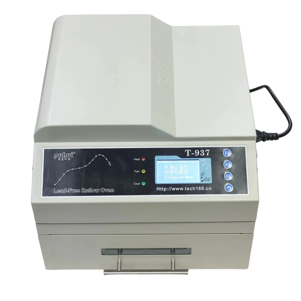 Lead-free Reflow Oven 0-350°C 220V Infrared IC Heater T-937 BGA SMD SMT T937 Reflow Solder Can Be Connected To A Computer
Lead-free Reflow Oven 0-350°C 220V Infrared IC Heater T-937 BGA SMD SMT T937 Reflow Solder Can Be Connected To A Computer