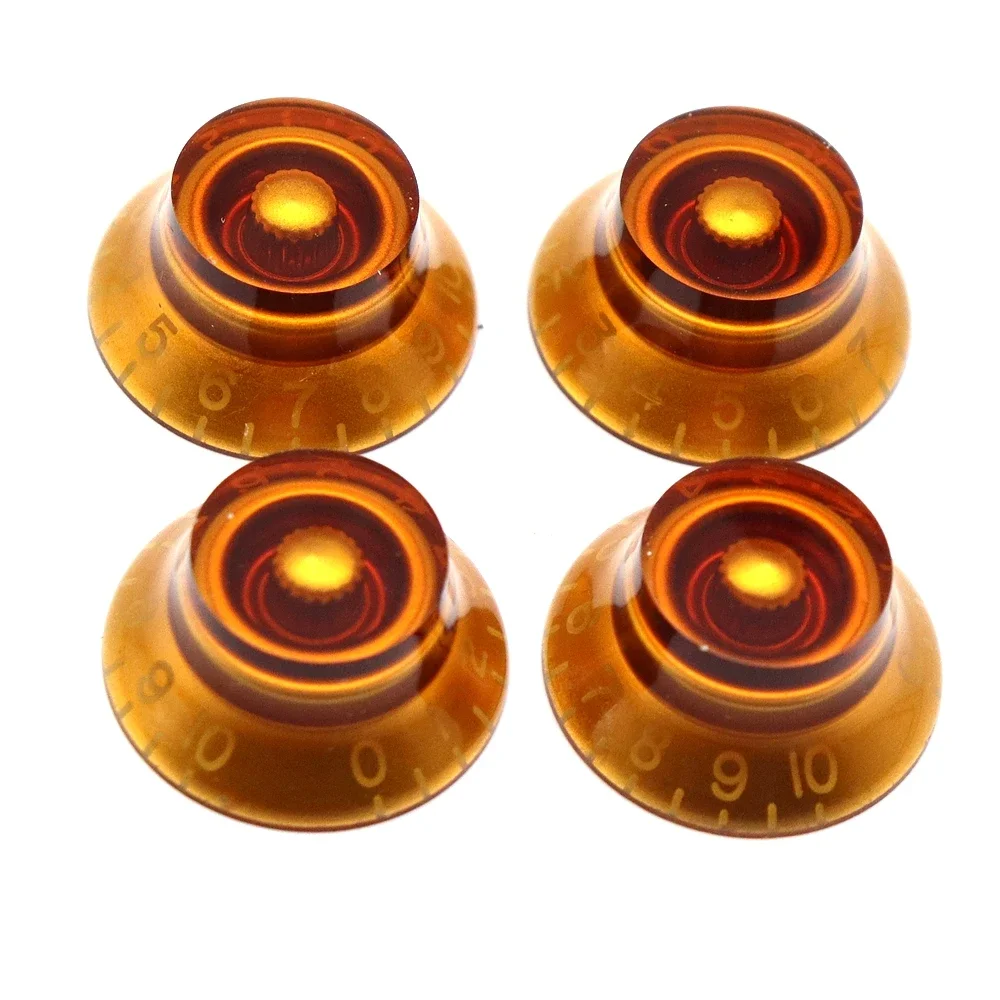 4 Pcs Guitar Bass Top Hat Bell Speed Knobs for L P SG Amber Guitar Knobs Brown
4 Pcs Guitar Bass Top Hat Bell Speed Knobs for L P SG Amber Guitar Knobs Brown
