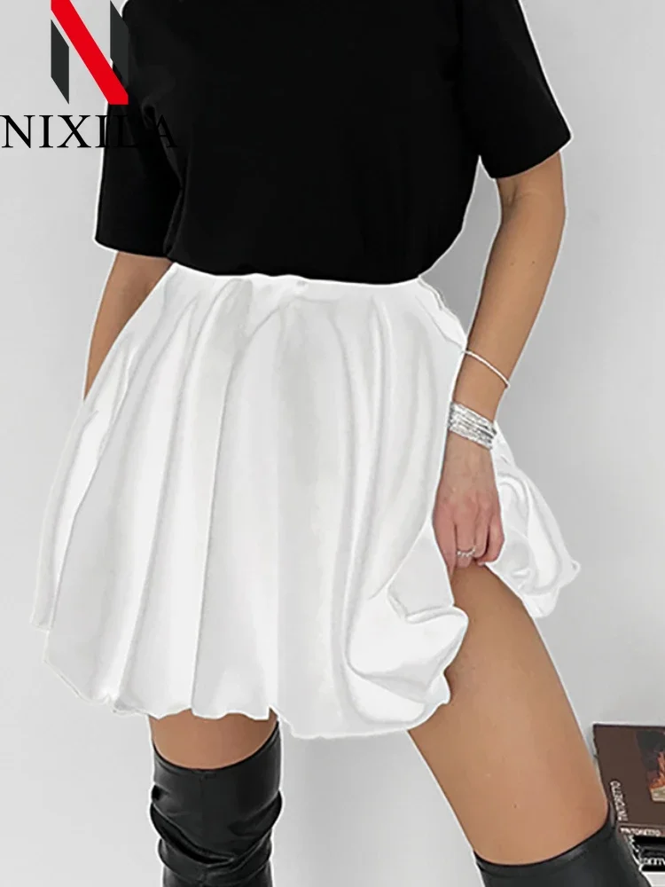 Summer A-line High Waist Sexy White Mini Skirt Cute Vintage Tennis Skirt Black Elastic Waist Tutu Short Skirts for Women Clothes
Summer A-line High Waist Sexy White Mini Skirt Cute Vintage Tennis Skirt Black Elastic Waist Tutu Short Skirts for Women Clothes