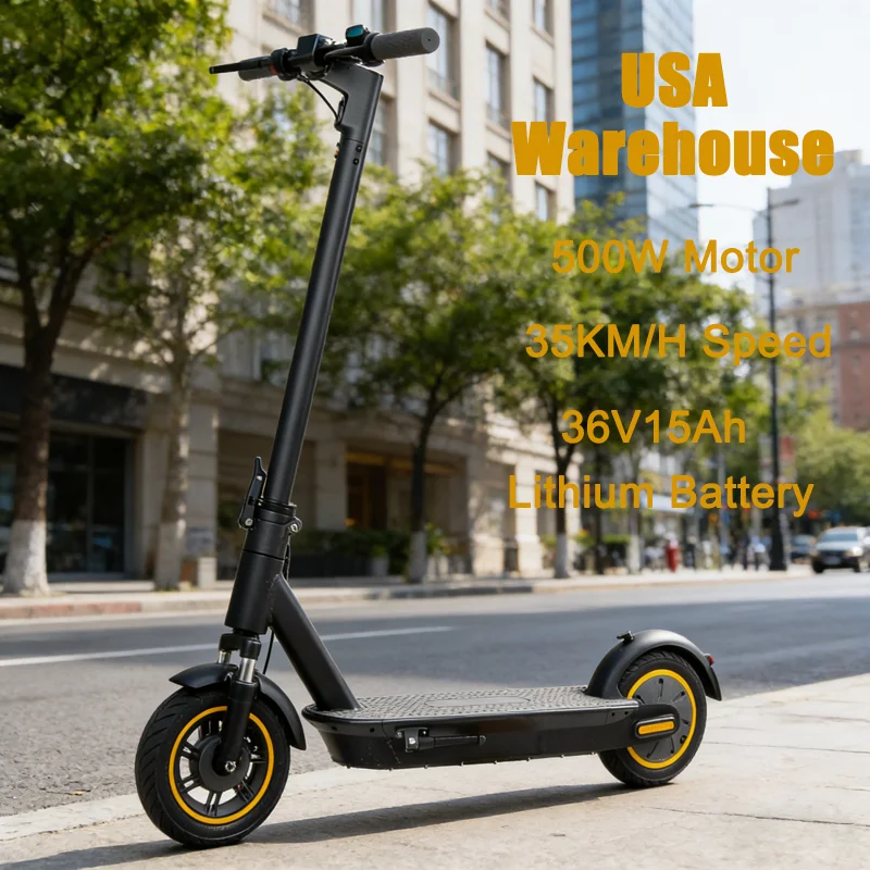 IPX5 Waterproof Foldable Electric Scooter 500W Motor 36V15Ah Lithium Battery 10" Tires Double Suspension Kick Scooters for Adult
IPX5 Waterproof Foldable Electric Scooter 500W Motor 36V15Ah Lithium Battery 10" Tires Double Suspension Kick Scooters for Adult
