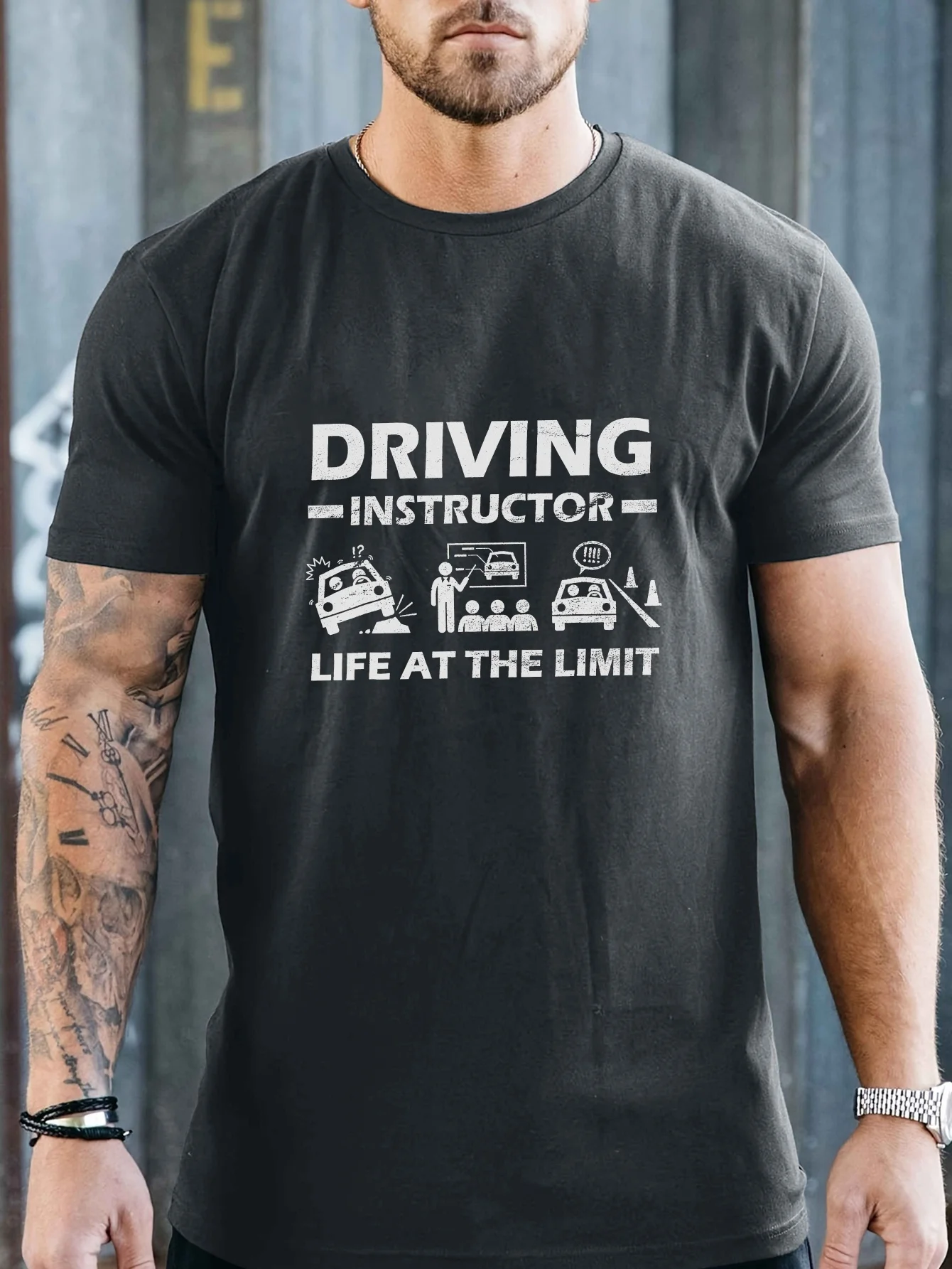 Мужская футболка с рисунком Simple Top-Driving Instructor Life At The Limit — смелый дизайн автомобиля и скорости,
Мужская футболка с рисунком Simple Top-Driving Instructor Life At The Limit — смелый дизайн автомобиля и скорости,