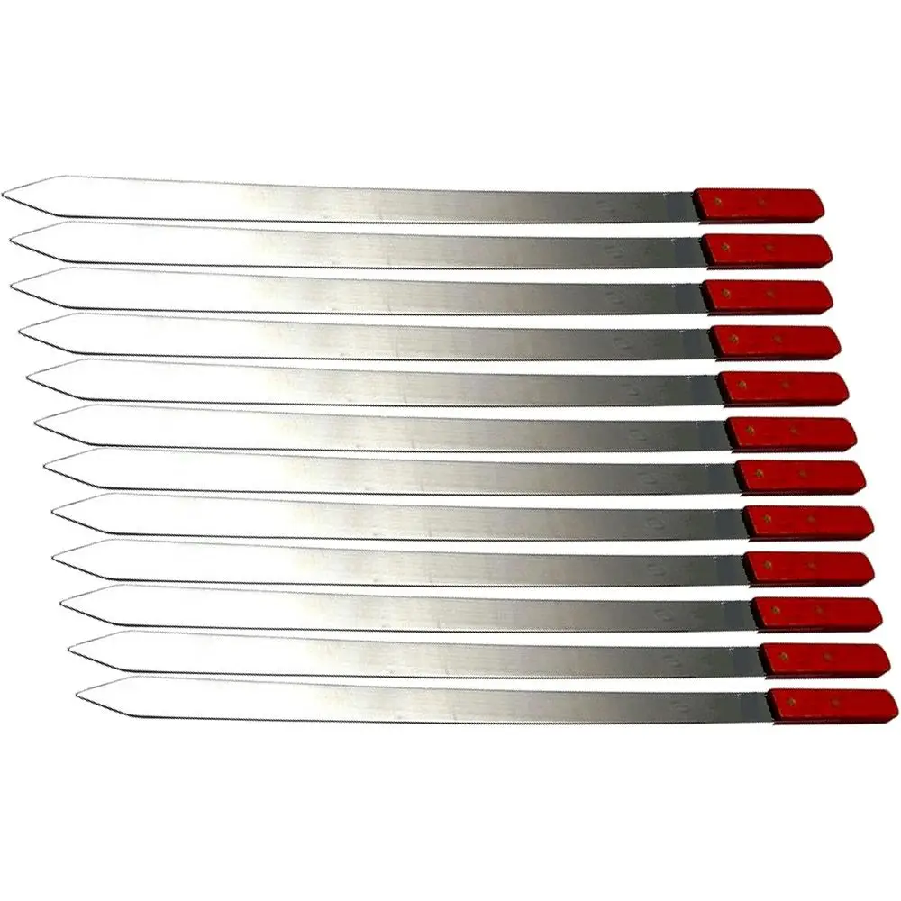 Набор из 12 шампуров из нержавеющей стали с деревянной ручкой для гриля на открытом воздухе, 24 дюйма
Набор из 12 шампуров из нержавеющей стали с деревянной ручкой для гриля на открытом воздухе, 24 дюйма