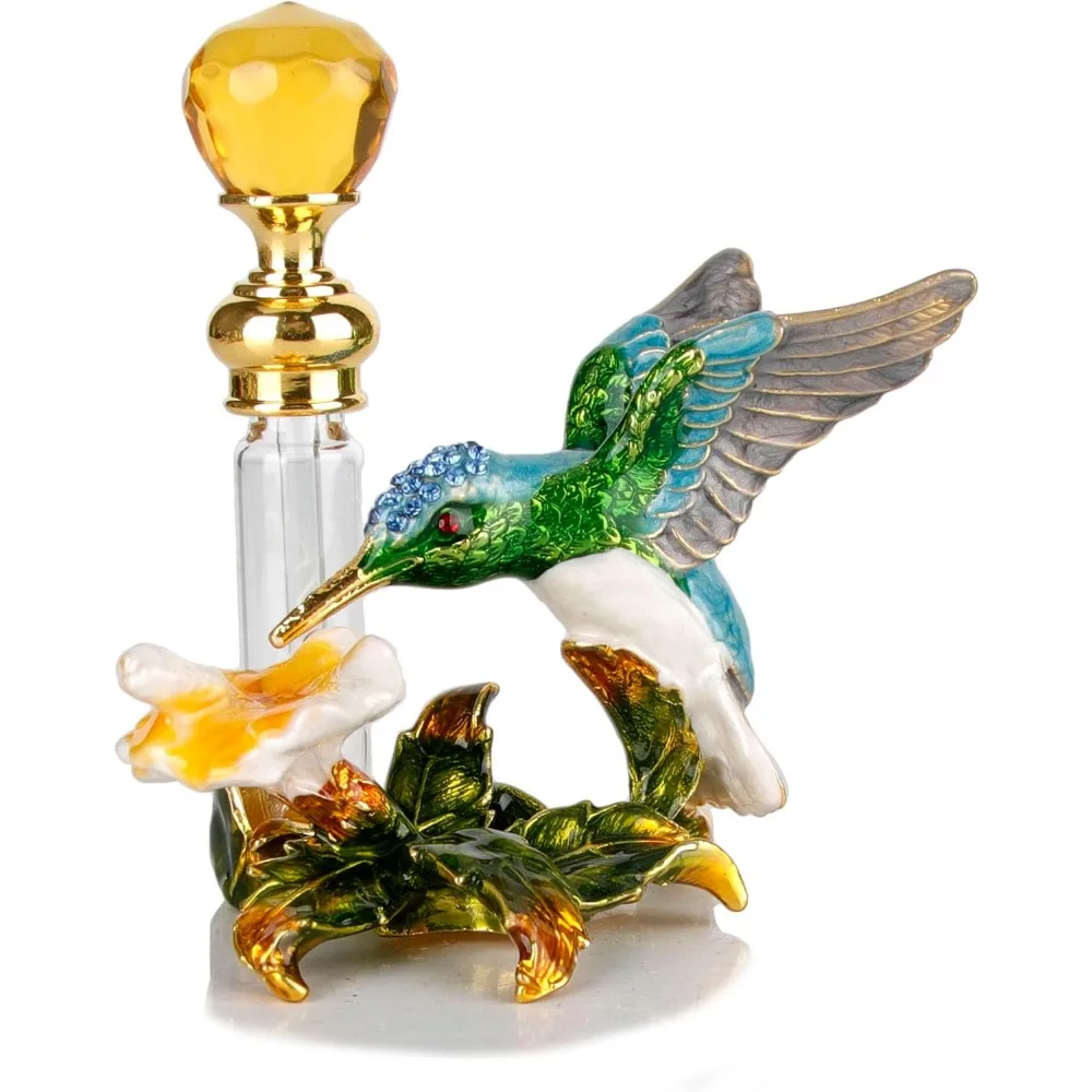 4ml glass perfume bottle with decorative hummingbird statue - refillable perfume container for women
4ml glass perfume bottle with decorative hummingbird statue - refillable perfume container for women