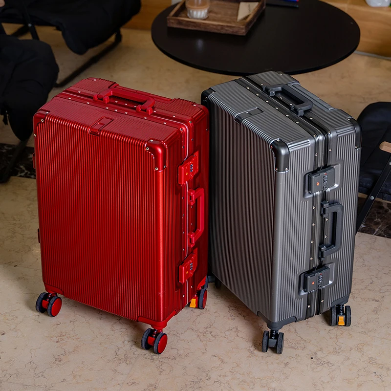 Large Capacity Aluminium Frame Travel Trolley Suitcase with Cup Holder Trolley Case 20-30 inch Cabin Luggage with Silent Wheels
Large Capacity Aluminium Frame Travel Trolley Suitcase with Cup Holder Trolley Case 20-30 inch Cabin Luggage with Silent Wheels