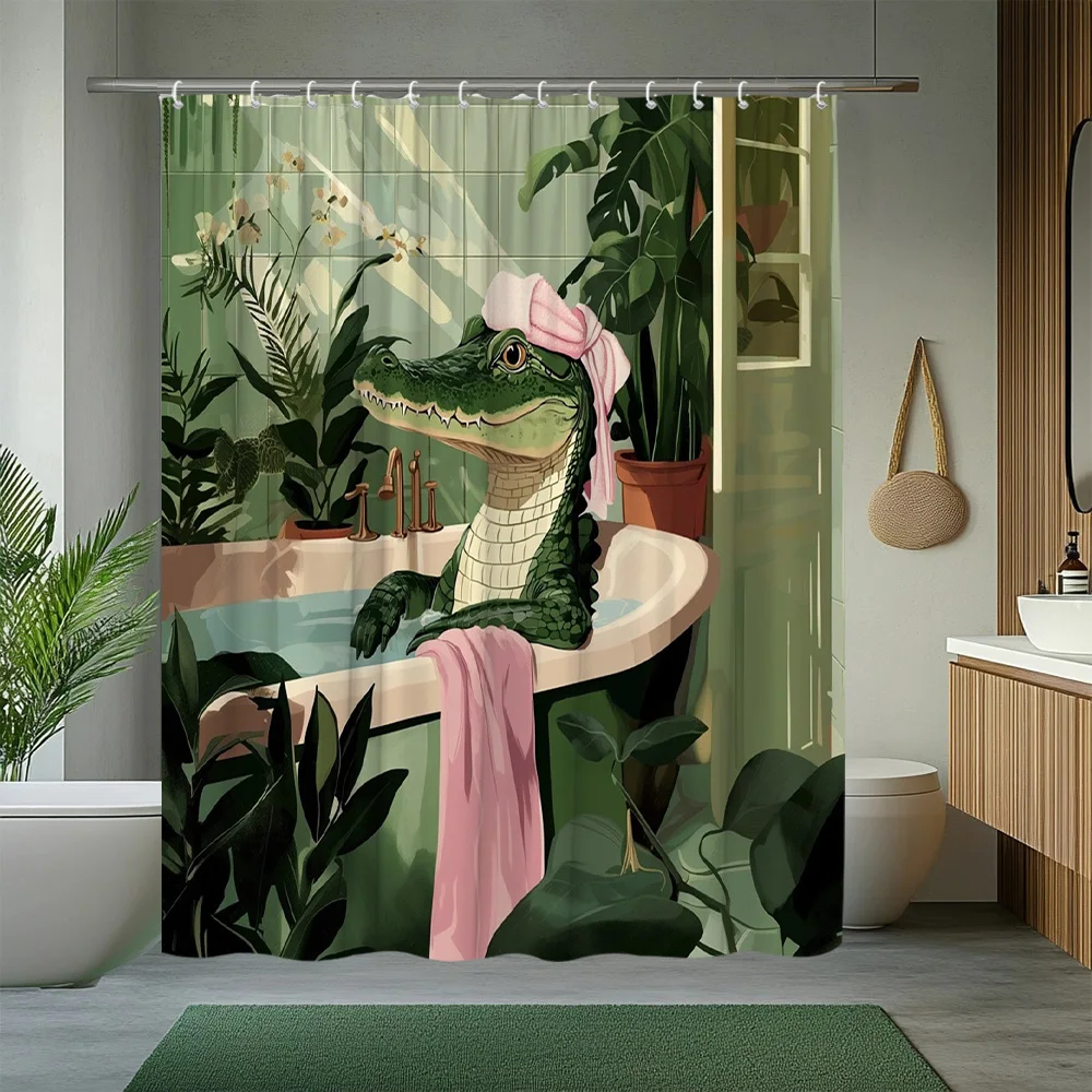 1 шт., забавная занавеска для душа с рисунком аллигатора, растительная тема, перегородка для ванны, подвесная занавеска, подходит для украшения ванной комнаты, полиэстер
1 шт., забавная занавеска для душа с рисунком аллигатора, растительная тема, перегородка для ванны, подвесная занавеска, подходит для украшения ванной комнаты, полиэстер