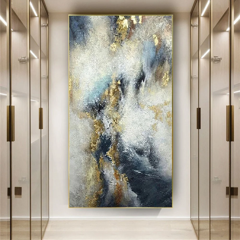 Abstract The Sky Poster Hand-Painted Gold Oil Painting Modern Wall Art Picture Blue Grey Mural For Home Living Room Decor Gift
Abstract The Sky Poster Hand-Painted Gold Oil Painting Modern Wall Art Picture Blue Grey Mural For Home Living Room Decor Gift