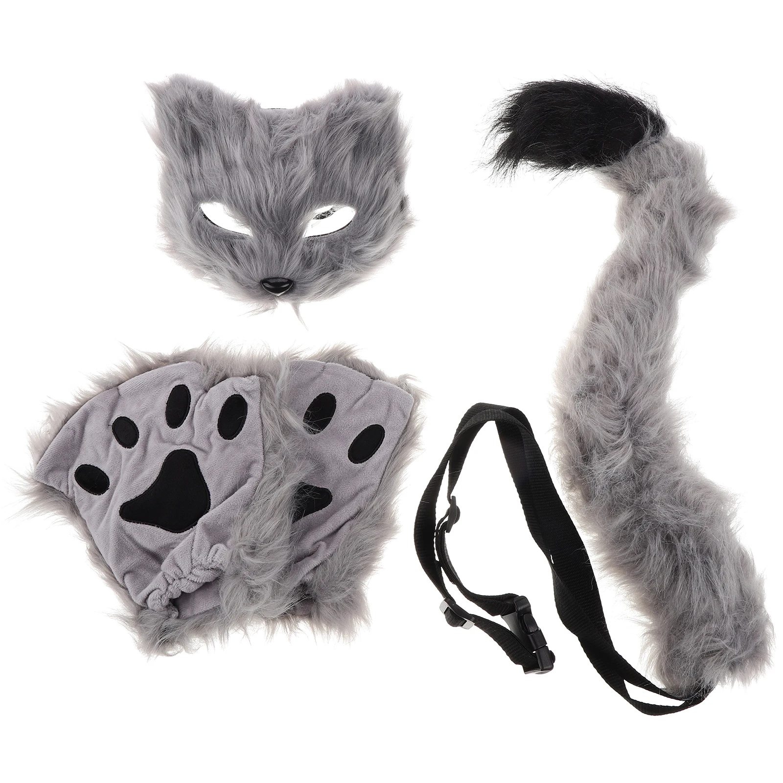 Half Face Mask Faux Tail for Cosplay Halloween Party Costume Wolf Kids Black Cat Masquerade
Half Face Mask Faux Tail for Cosplay Halloween Party Costume Wolf Kids Black Cat Masquerade