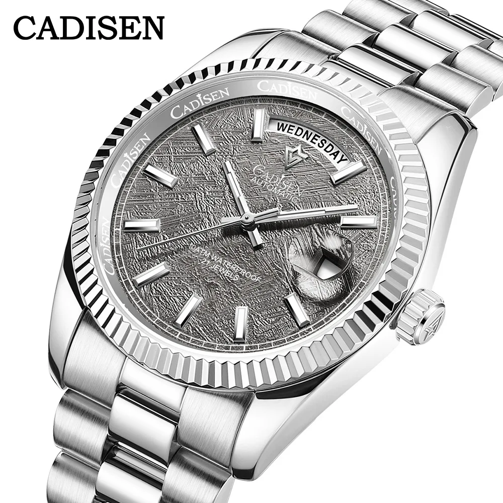 

CADISEN New Mens Mechanical Automatic Watch Top Brand Luxury C3 Luminous AR Sapphire MIYOTA 8215 100M Waterproof Gift Watch Men