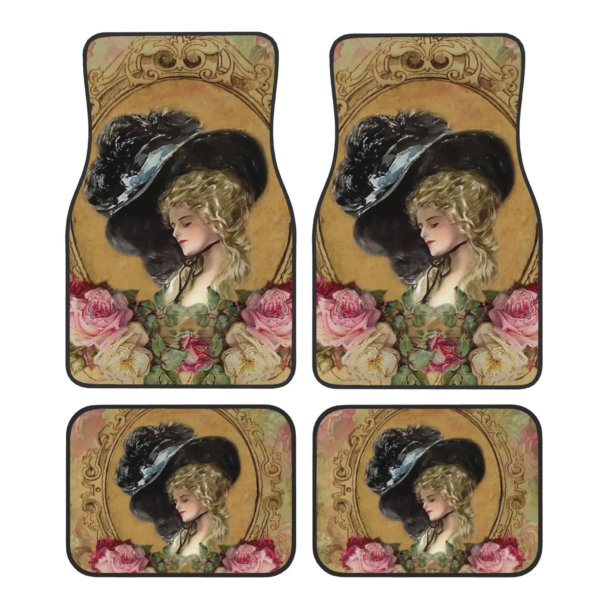 Crystal Velvet Car Floor Mats 4 Pcs Rugs Victorian Lady Print Renaissance Angels Universal Car Front Rear Carpets Foot Mats
Crystal Velvet Car Floor Mats 4 Pcs Rugs Victorian Lady Print Renaissance Angels Universal Car Front Rear Carpets Foot Mats