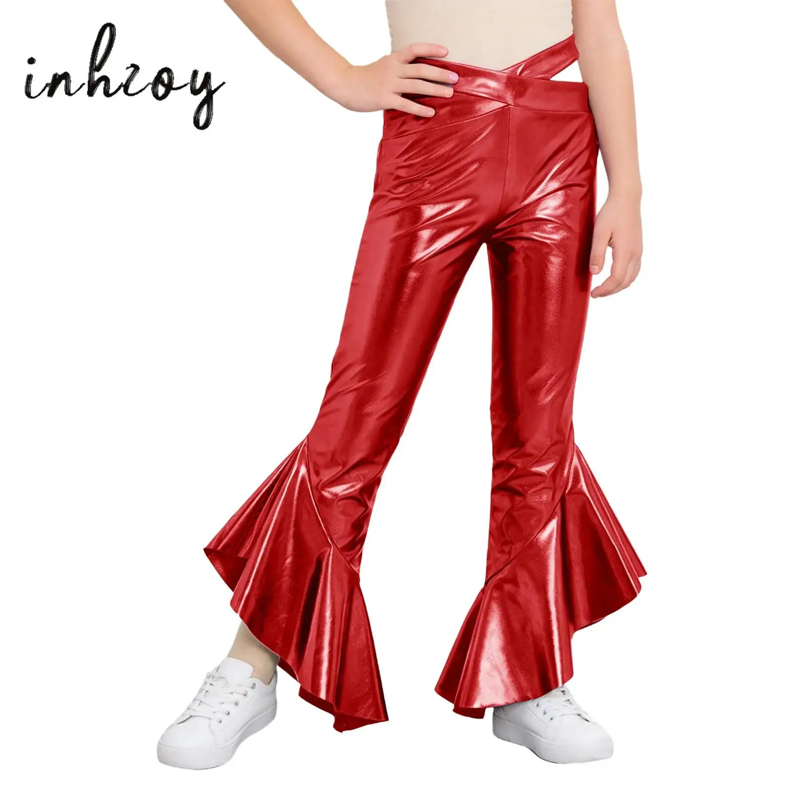 Teens Girls Flares Trousers Metallic Ruffles Jazz Dance Pants Disco Costumes Kids Fashion Streetwear Party Music Festival Rave
Teens Girls Flares Trousers Metallic Ruffles Jazz Dance Pants Disco Costumes Kids Fashion Streetwear Party Music Festival Rave