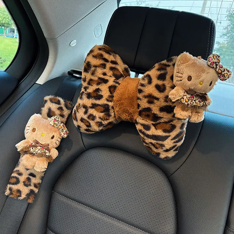 HelloKitty Car Neck Pillow Seat Belt Shoulder Cover Leopard Print Kitty Headrest Waist Support Car Decoration
HelloKitty Car Neck Pillow Seat Belt Shoulder Cover Leopard Print Kitty Headrest Waist Support Car Decoration