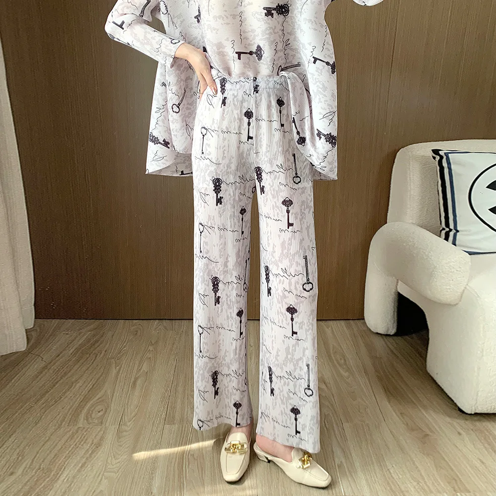 Vintage Trousers For Women 2023 Autumn New Fashion Printed Stretch Loose Miyake Pleated Casual Wide Leg Pants Female Full Length
Vintage Trousers For Women 2023 Autumn New Fashion Printed Stretch Loose Miyake Pleated Casual Wide Leg Pants Female Full Length