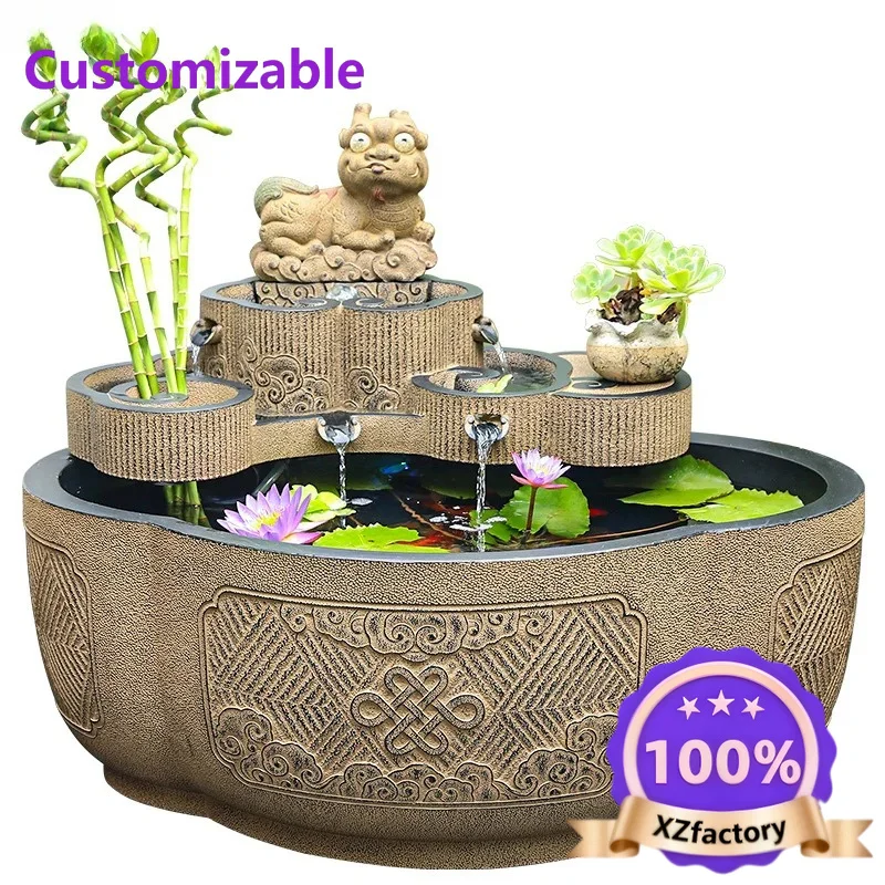 Factory Direct 2026 Top ZML cortile Shengcai laghetto circolare acqua corrente ornamento Cinese all'aperto fontana di acqua circ
Factory Direct 2026 Top ZML cortile Shengcai laghetto circolare acqua corrente ornamento Cinese all'aperto fontana di acqua circ