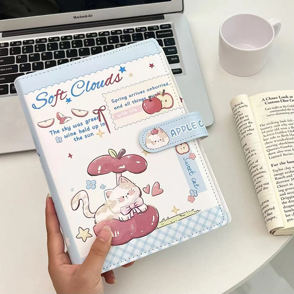 Cute Cat A5 Four Palace Grid Leather Loose leaf Card Album, 3-inch Polaroid Love Bean Star chasing Storage Album
Cute Cat A5 Four Palace Grid Leather Loose leaf Card Album, 3-inch Polaroid Love Bean Star chasing Storage Album