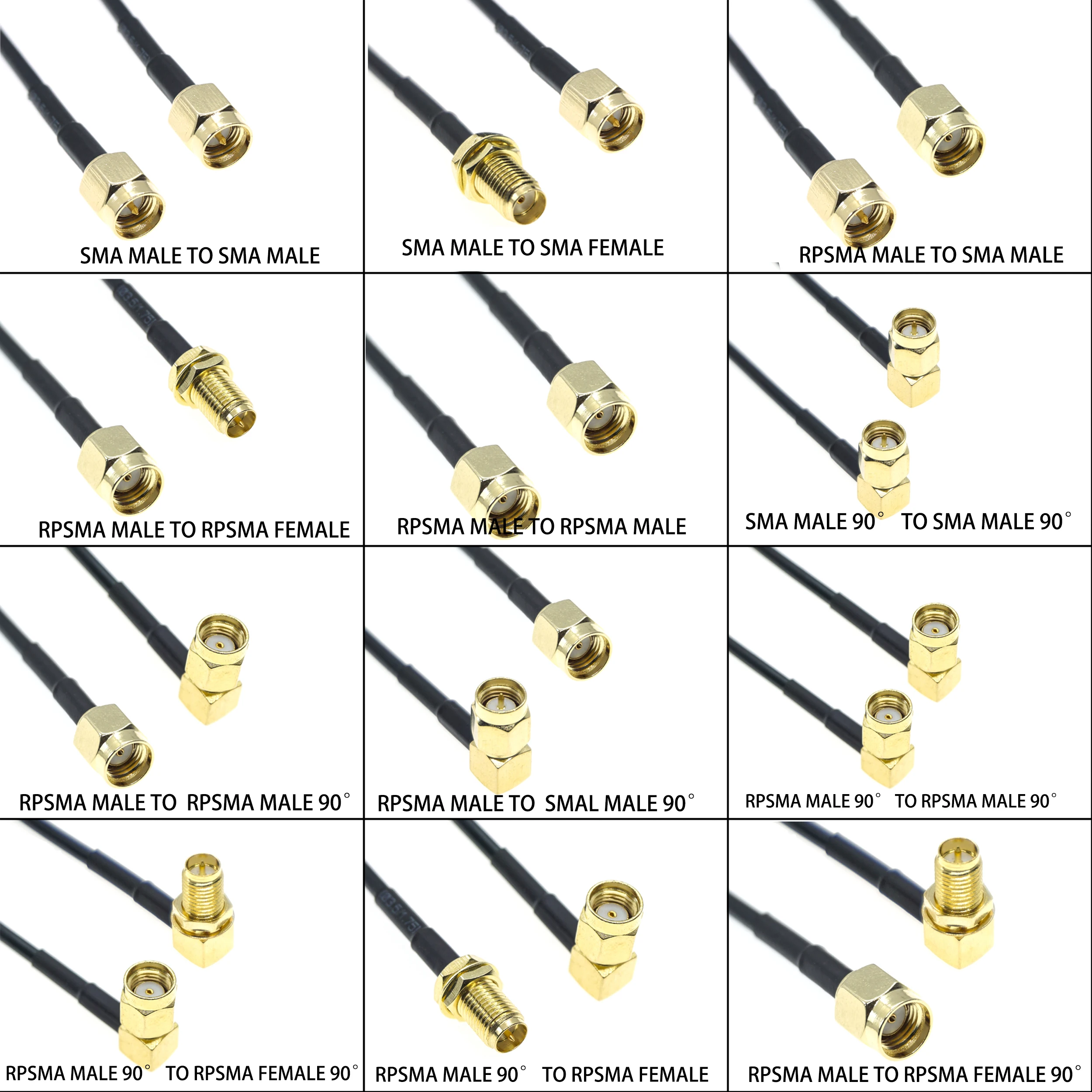 RF RG174 Cable SMA Male To SMA Male RPSMA Female Nut Bulkhead Extension Coax Coaxial Jumper Pigtail 15CM 30CM 50CM 1M 2M 3M
RF RG174 Cable SMA Male To SMA Male RPSMA Female Nut Bulkhead Extension Coax Coaxial Jumper Pigtail 15CM 30CM 50CM 1M 2M 3M