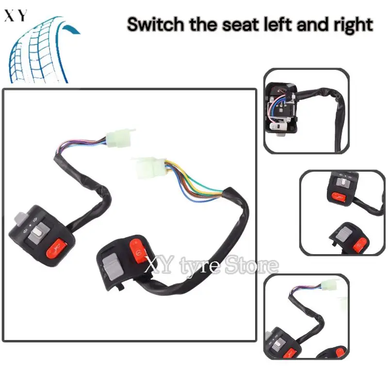 Переключатели на руль мотоцикла: аварийная сигнализация, фонарь, звуковой сигнал, поворотники, кнопка электрозапуска для скутера, электровелосипеда, мопеда
Переключатели на руль мотоцикла: аварийная сигнализация, фонарь, звуковой сигнал, поворотники, кнопка электрозапуска для скутера, электровелосипеда, мопеда