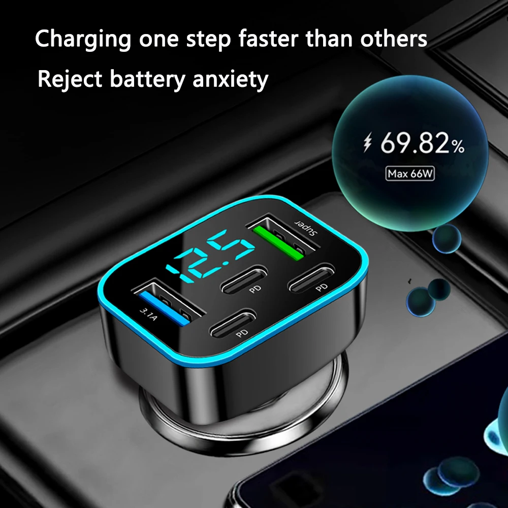 Super Car Charger Bluetooth MP3 Player Hands-free Car Cigarette Lighter USB C Dual Port Fast Charging Adapter Car Interior Parts
Super Car Charger Bluetooth MP3 Player Hands-free Car Cigarette Lighter USB C Dual Port Fast Charging Adapter Car Interior Parts