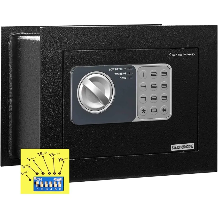 Time Delay Safe Anti Robbery Safe Box Timed Controlled Opening B-Class Lock Anti Bounce Technology Wall - Small
