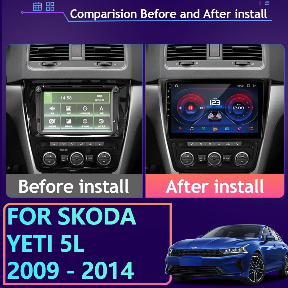 For Skoda Yeti 5L 2009-2014 Car Radio Carplay GPS Navigation Android Auto 5G Wifi Stereo Screen Video Bluetooth No 2din
For Skoda Yeti 5L 2009-2014 Car Radio Carplay GPS Navigation Android Auto 5G Wifi Stereo Screen Video Bluetooth No 2din