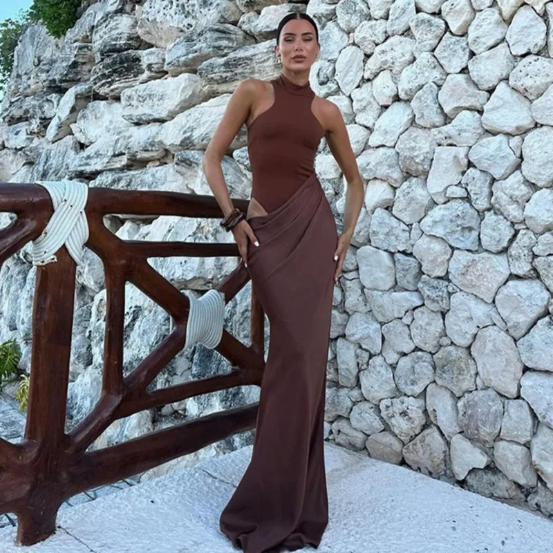 Sexy Satin Hollow Out Women Maxi Dress Sleeveless High Waist Patchwork Dress Female Autumn Skinny Elegant Party Clubwear
Sexy Satin Hollow Out Women Maxi Dress Sleeveless High Waist Patchwork Dress Female Autumn Skinny Elegant Party Clubwear